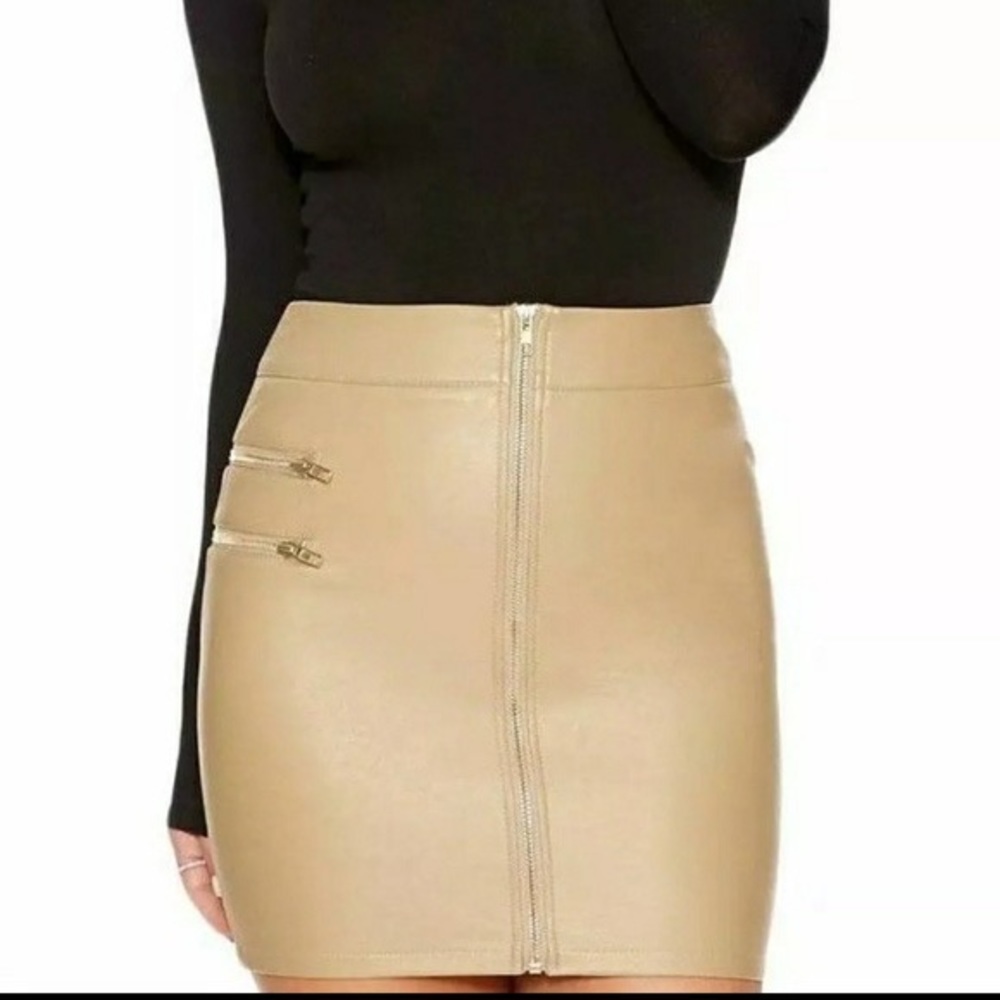 Naked wardrobe leather skirt